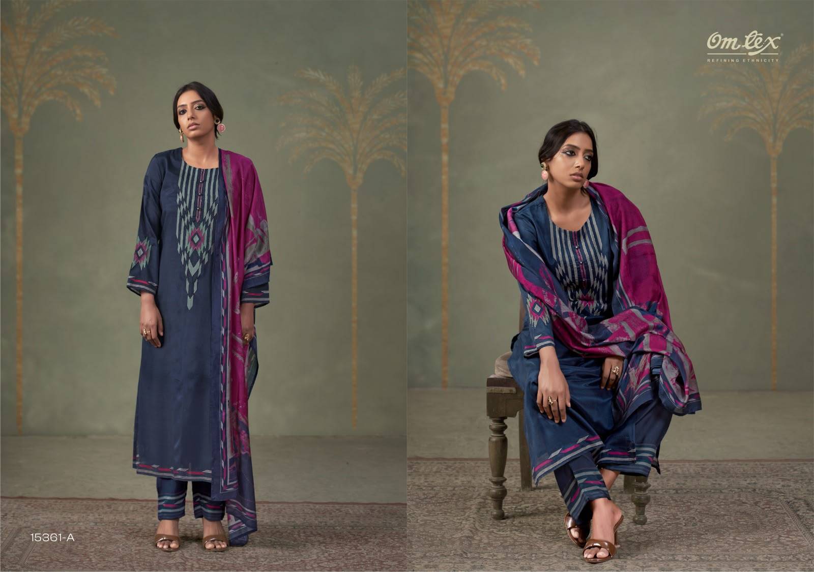 ADARA By OMTEX 15361A To 15361D Series Stylish Beautiful Colourful MUSLIN SILK Dresses At Wholesale Price